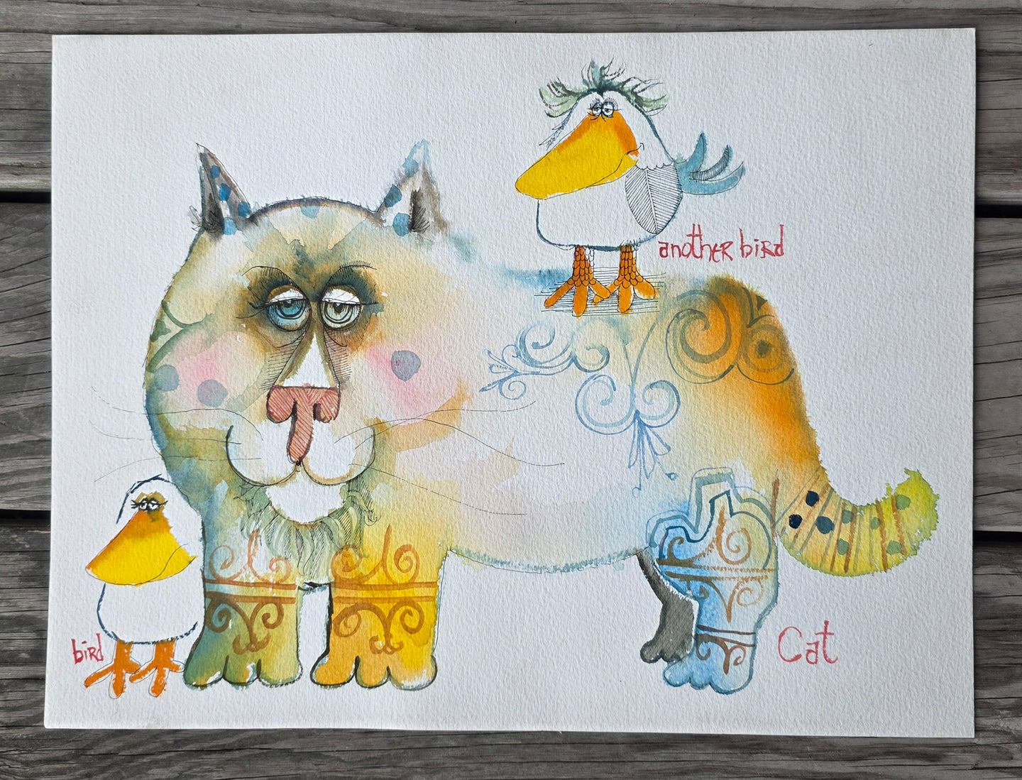 Cat Bird Another Bird