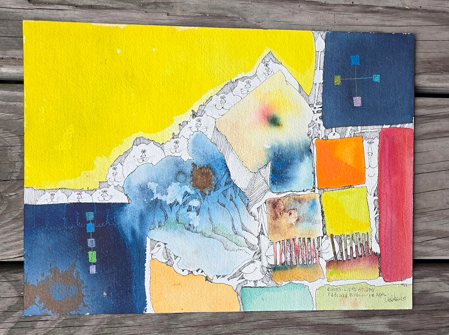 Colors - Lines Shapes and Birds - No Apes