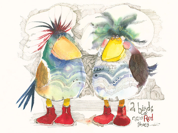 Signed Two Birds With New Red Shoes 11